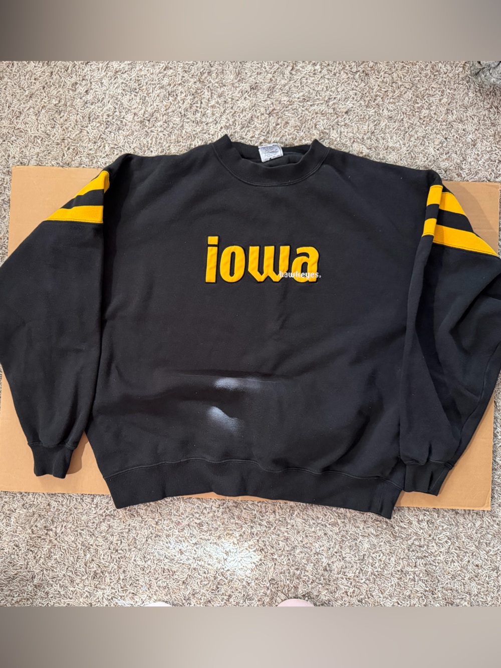 Black & Gold 'Iowa' Crewneck Sweatshirt